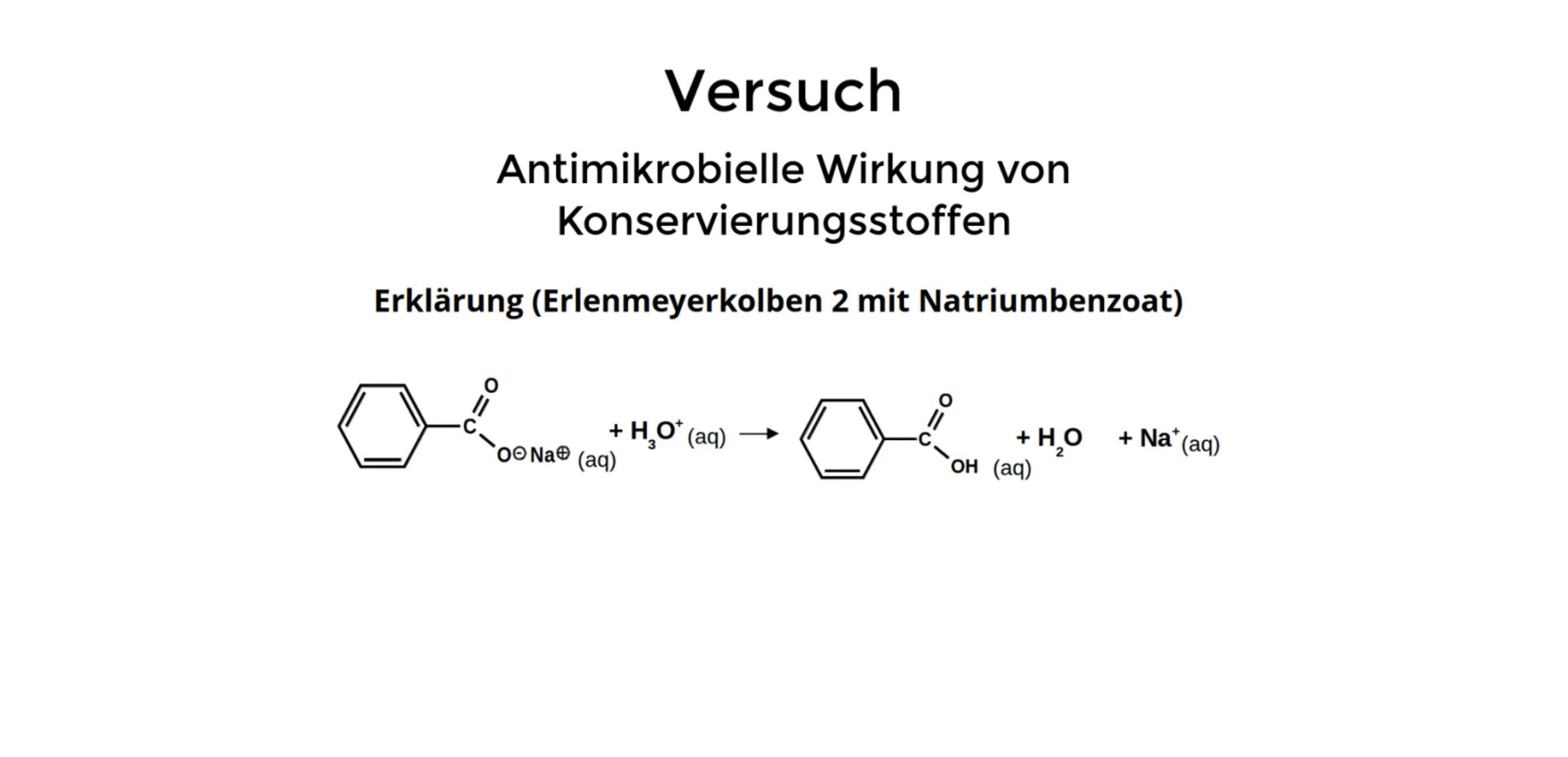 Antimikrobielle Wirkung von
Konservierungsstoffen
2 Erlenmeyerkolben (100 ml), 2 passende durchbohrte Gummistopfen, 2 Gärrährchen,
Magnetrüh