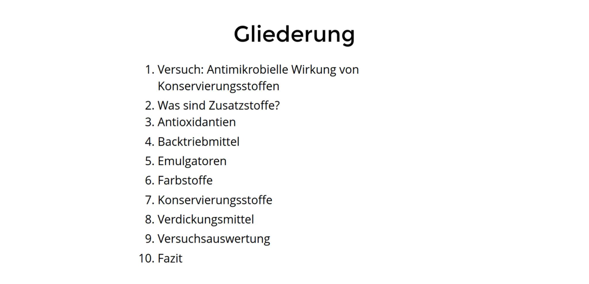 Antimikrobielle Wirkung von
Konservierungsstoffen
2 Erlenmeyerkolben (100 ml), 2 passende durchbohrte Gummistopfen, 2 Gärrährchen,
Magnetrüh