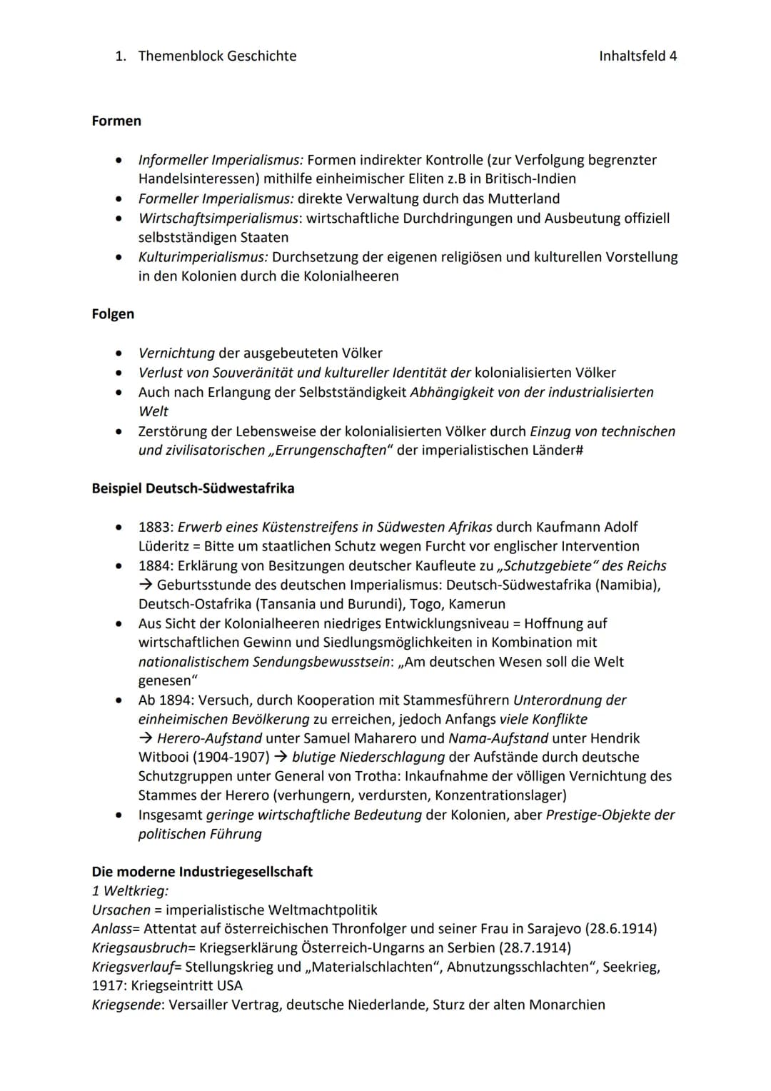 1. Themenblock Geschichte
2. Industriele Revolution: Auf einen Blick
●
●
●
●
höherer Bedarf an Gütern (Kleidung,
Nahrung) durch Bevölkerungs