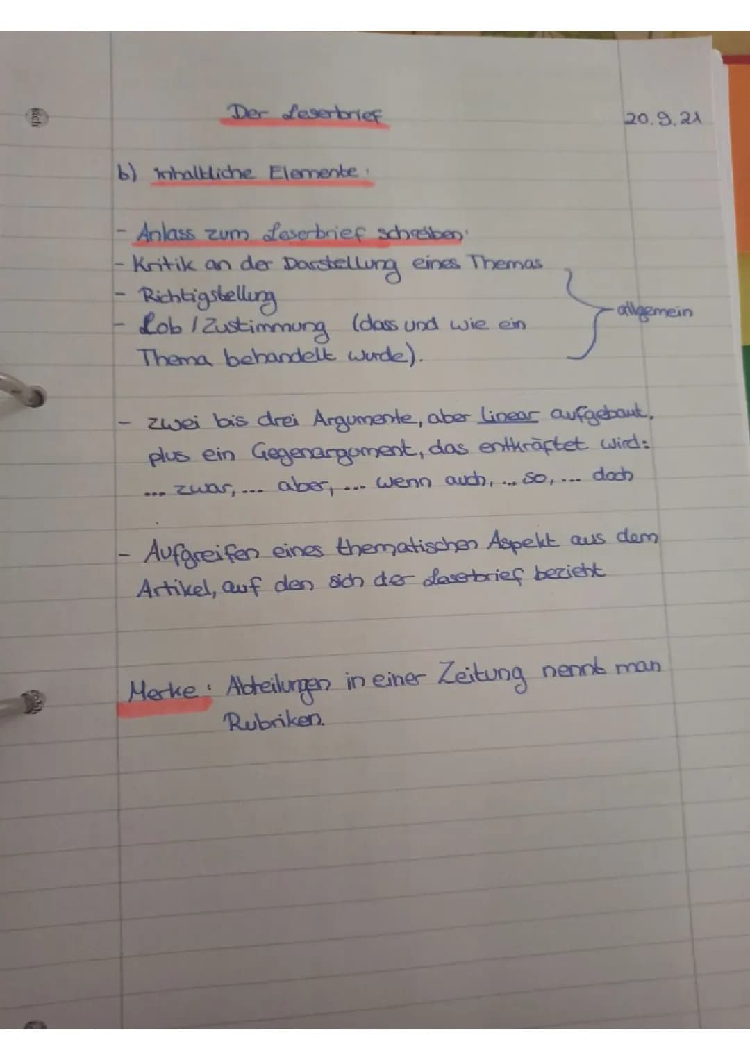 Der Leserbrief