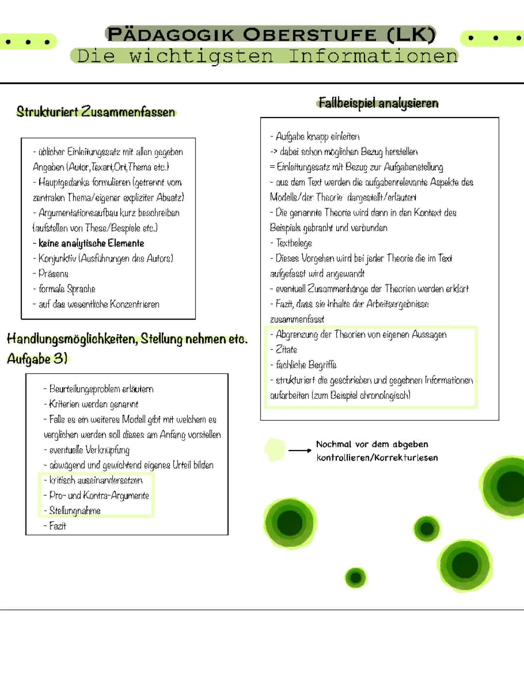 Pädagogik Klausur 