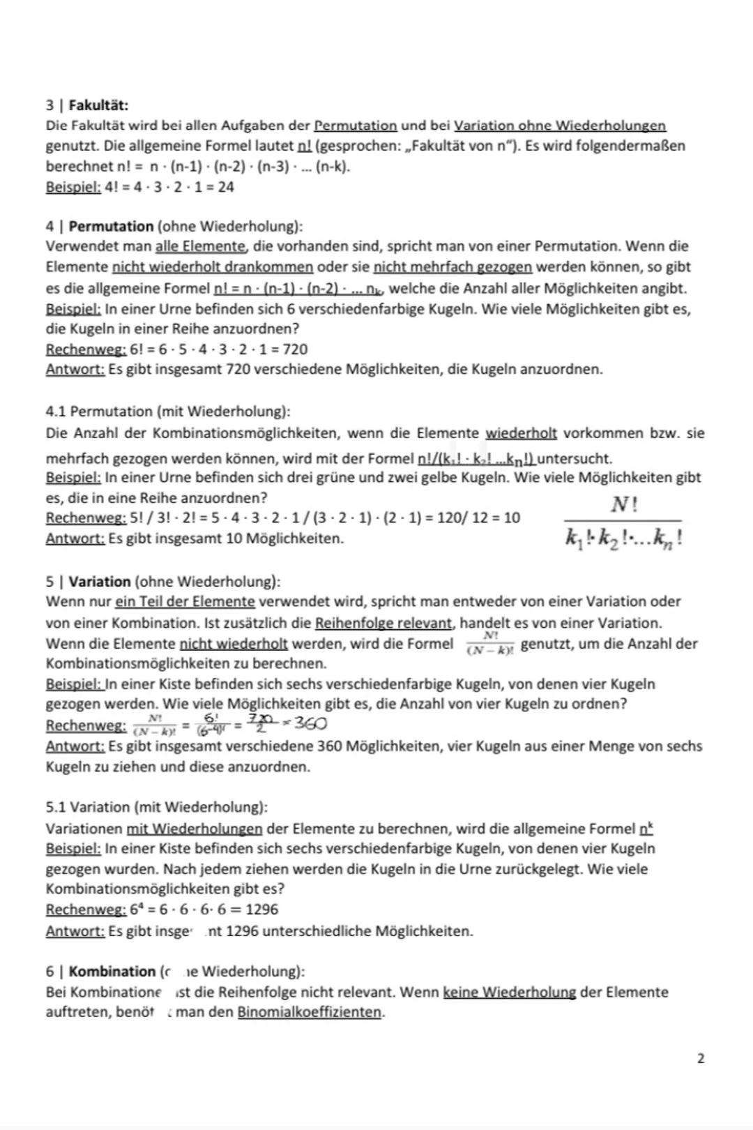 # Kombinatorik

Aufgabenstellung: Mache dich mit den grundlegenden Überlegungen und Formeln der
Kombinatorik vertraut und stelle diese an se