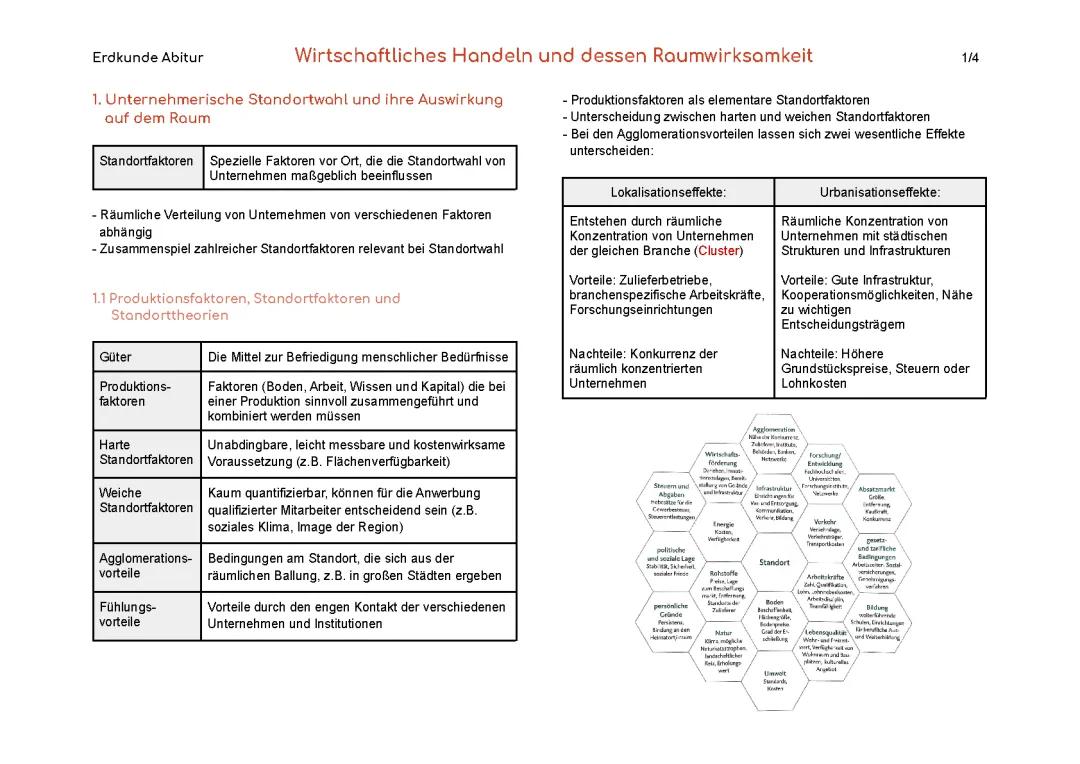 Harte und Weiche Standortfaktoren: Erklärt für die Erdkunde Klasse 5