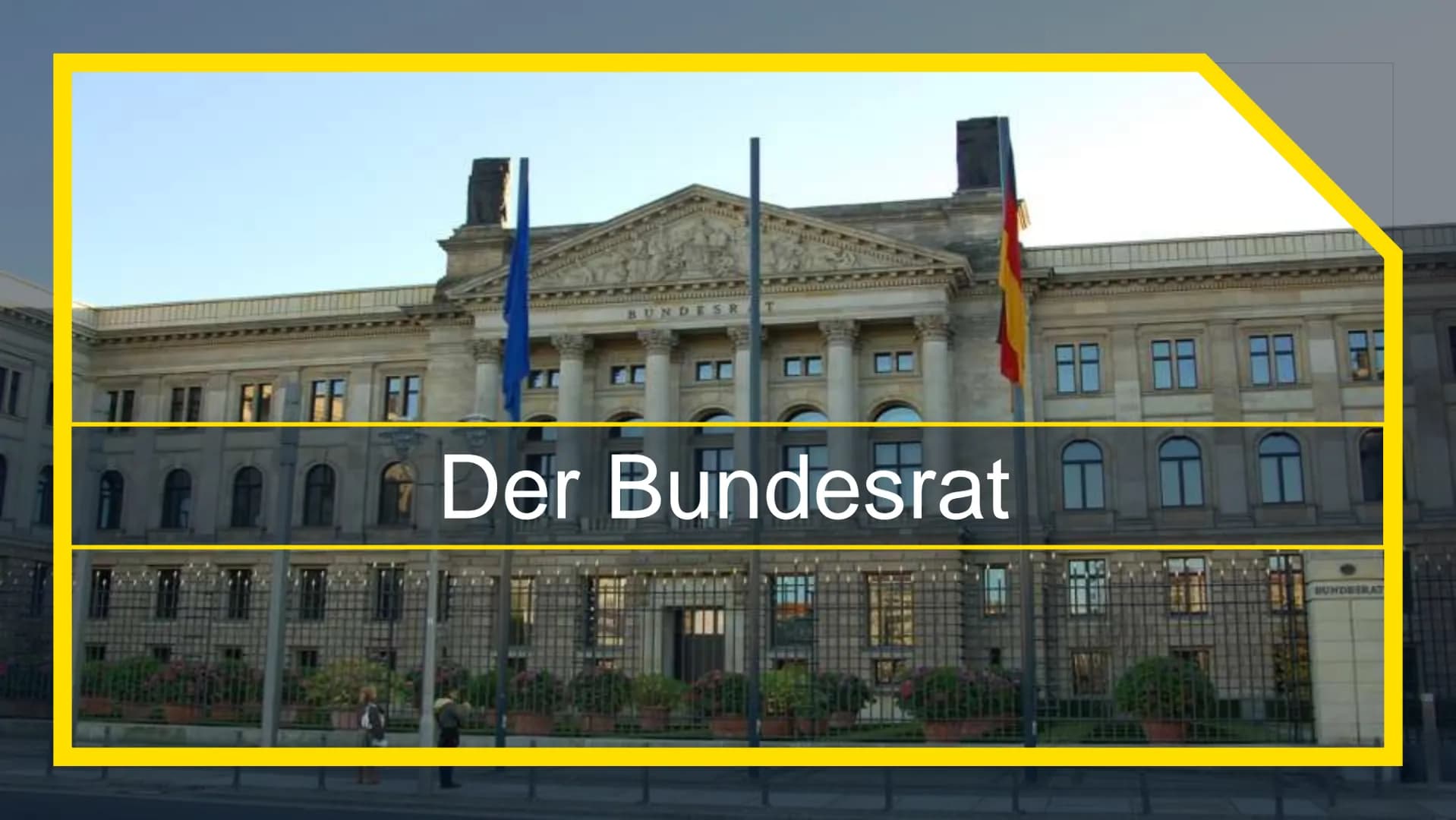 BUNDESR
Der Bundesrat
BUNDBERAT 1. Definition
2. Bundesratspräsident
3. Präsidium
Verlauf
4. ständige Beirat
5. Vermittlungsausschuss
6. Sit