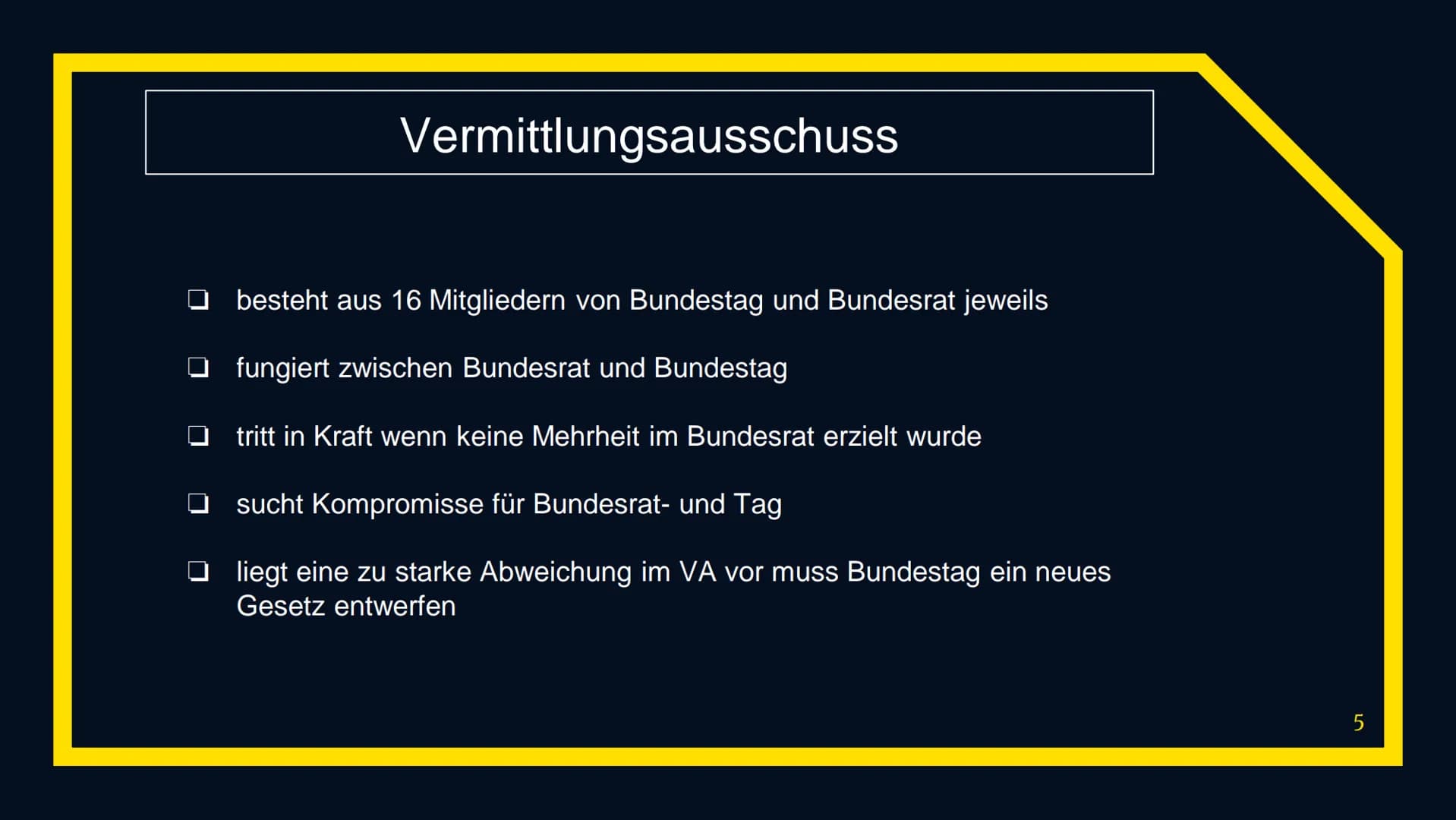 BUNDESR
Der Bundesrat
BUNDBERAT 1. Definition
2. Bundesratspräsident
3. Präsidium
Verlauf
4. ständige Beirat
5. Vermittlungsausschuss
6. Sit