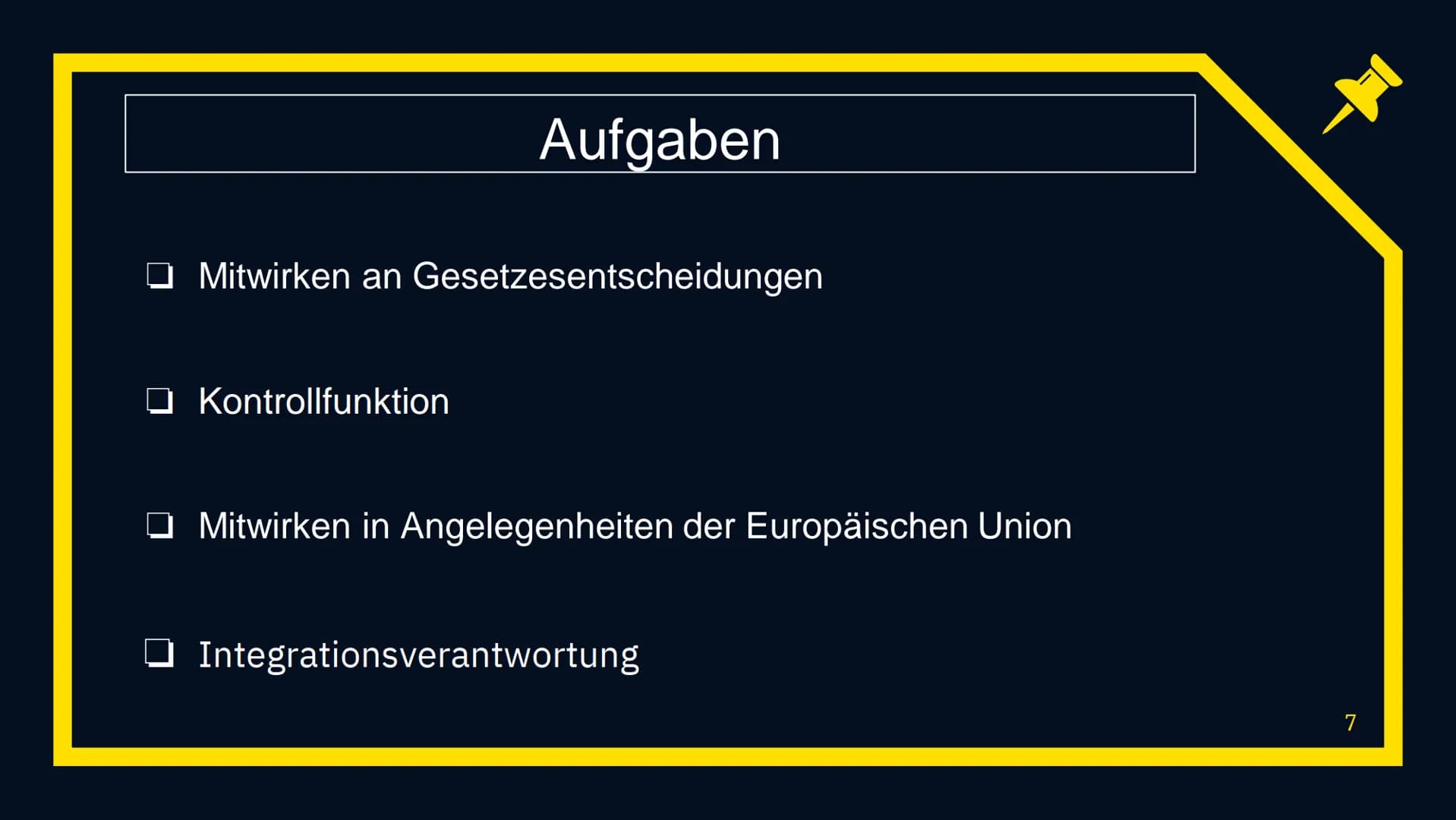 BUNDESR
Der Bundesrat
BUNDBERAT 1. Definition
2. Bundesratspräsident
3. Präsidium
Verlauf
4. ständige Beirat
5. Vermittlungsausschuss
6. Sit