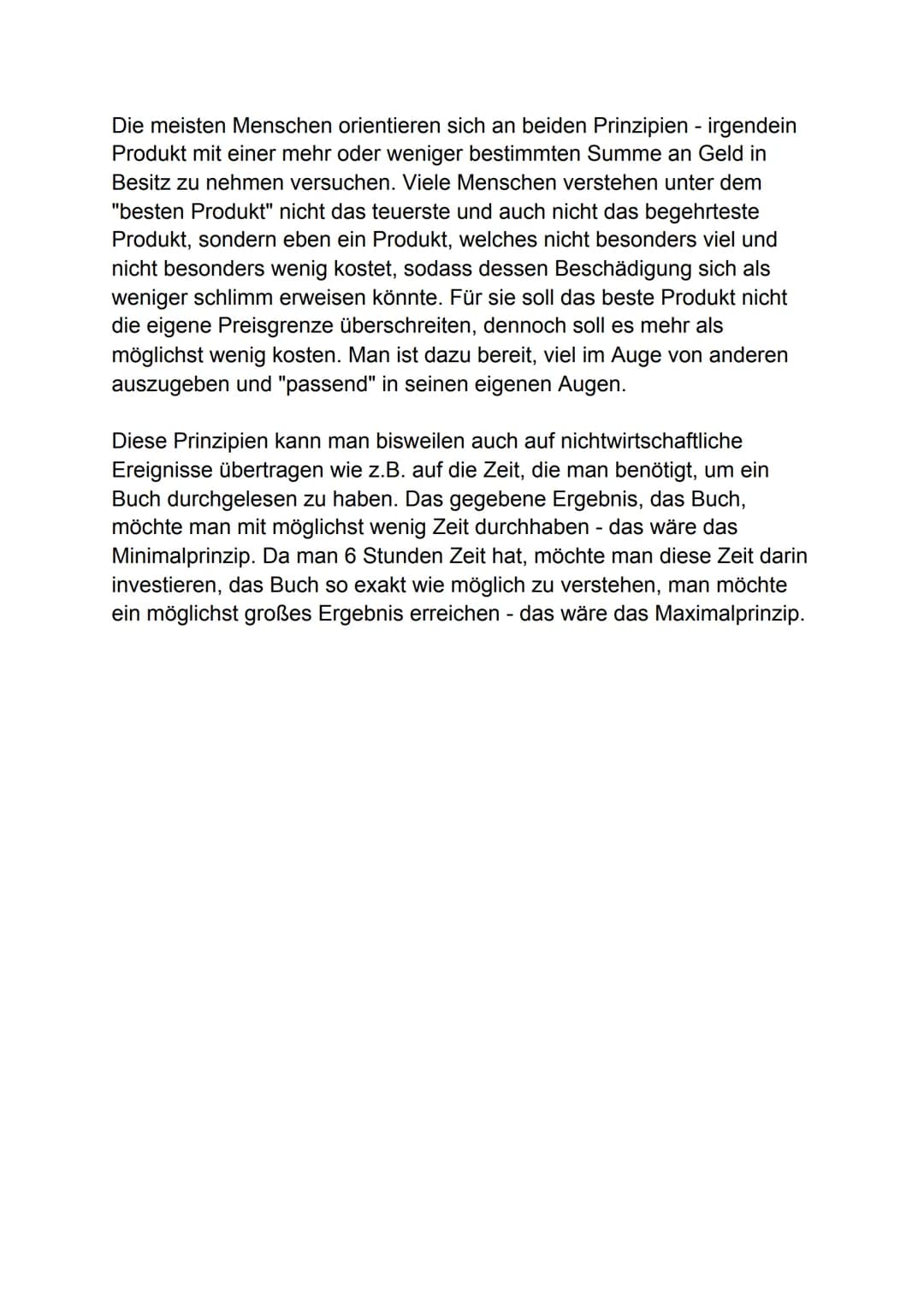 DER MENSCH MUSS WIRTSCHAFTEN!
Was heißt eigentlich "wirtschaften" und welche Bedeutung hat es?
Wirtschaften heißt planvoll wählen bzw. mit b