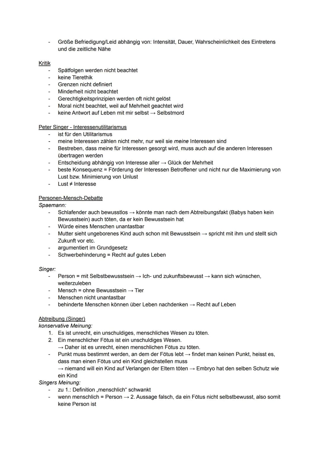 Der Utilitarismus
●
●
Unterschiede:
Handlungsutilitarismus → Jede Situation neu! (Jeremy Bentham)
fordert, dass man für jede einzelne Entsch