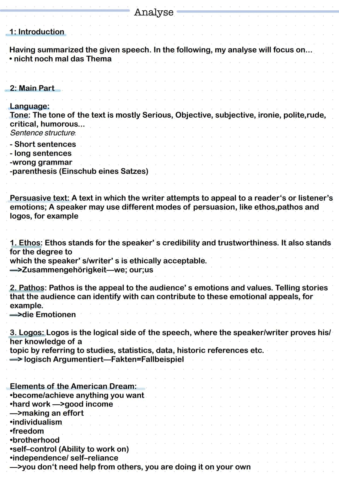 Summary
Schritt 1: Before writing
- Read the text carefully and highlight Key Words
-Divide the text up into parts and subsections
- Find an