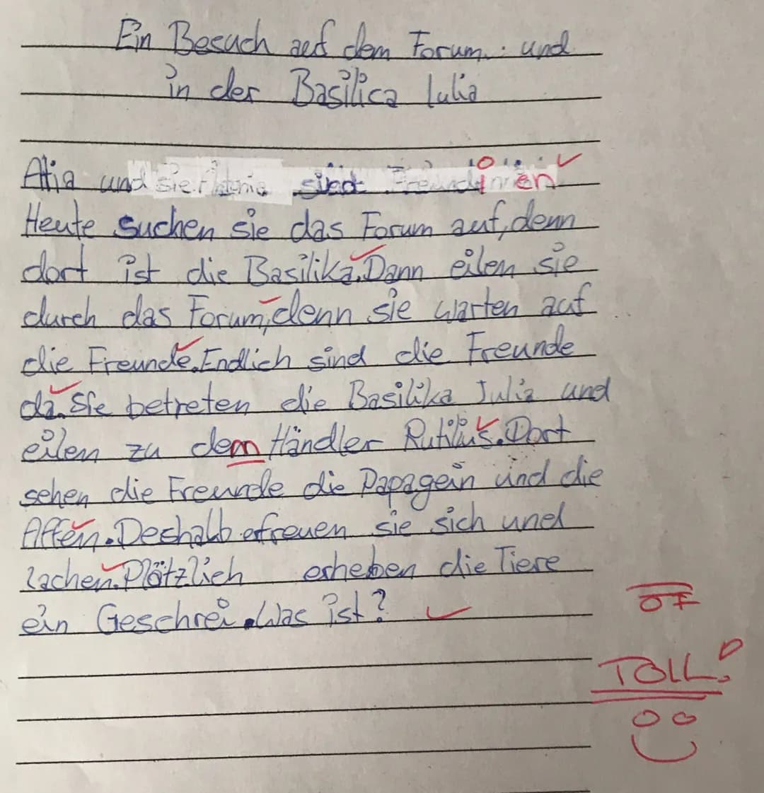 I. abersegung: 0 Fehle = sehr gut (+)
I. 2uoastal: 20,5/21 Pkt 1 sehr sut (+)
weatung 2:1
(vollars)
Sehr gut Singular
Plural
Nominativ
Genit