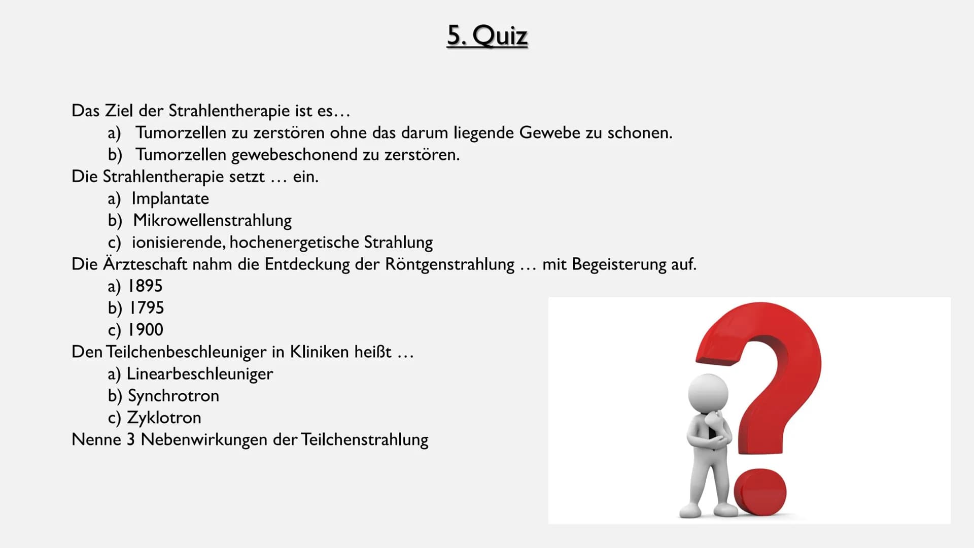 RADIOAKTIVITÄT
IN DER MEDIZIN BEHANDLUNG
- DIE STRAHLENTHERAPIE ZUR KREBSBEHANDLUNG ●
●
●
●
●
●
GLIEDERUNG
Was ist radioaktive Strahlenthera