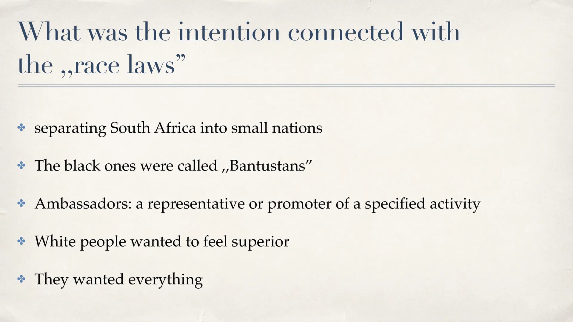 Life during Apartheid in South Africa Structure
• What is Apartheid
. When\How was it established
How was the life during Apartheid
When\How