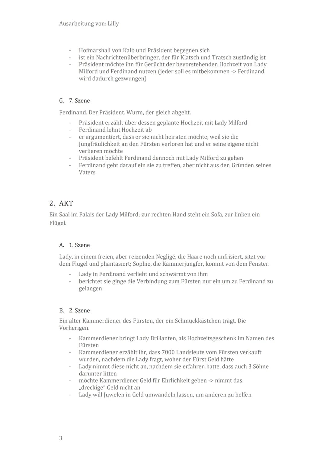 09.12.2023
| KABALE UND LIEBE
PERSONEN:
Präsident von Walter, am Hof eines deutschen Fürsten
Ferdinand, sein Sohn, Major
Hofmarshall von Kal