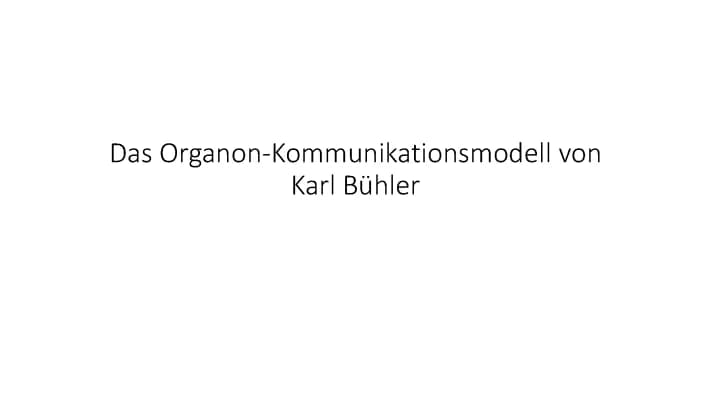 Know Das Organon-Kommunikationsmodell von Karl Bühler thumbnail