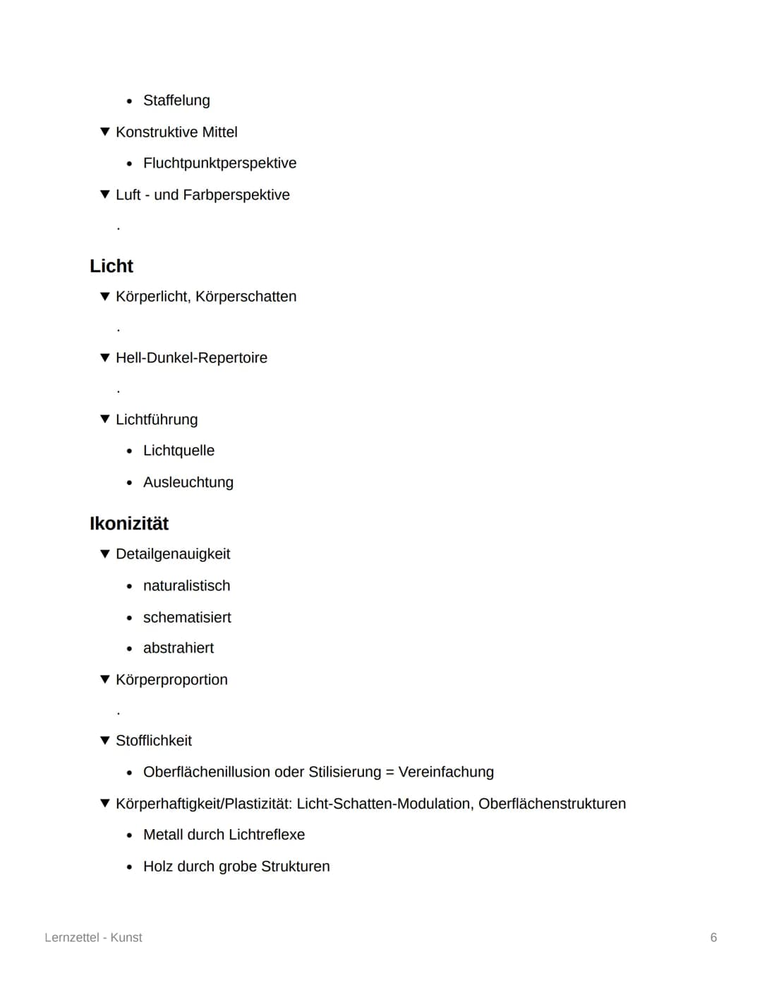 Lernzettel - Kunst
Leitfaden für die ,,Werkimmanente
Bildanalyse"
▾ Die Methode teilt sich in zwei Punkte auf.
1. Analyse der gestalterische