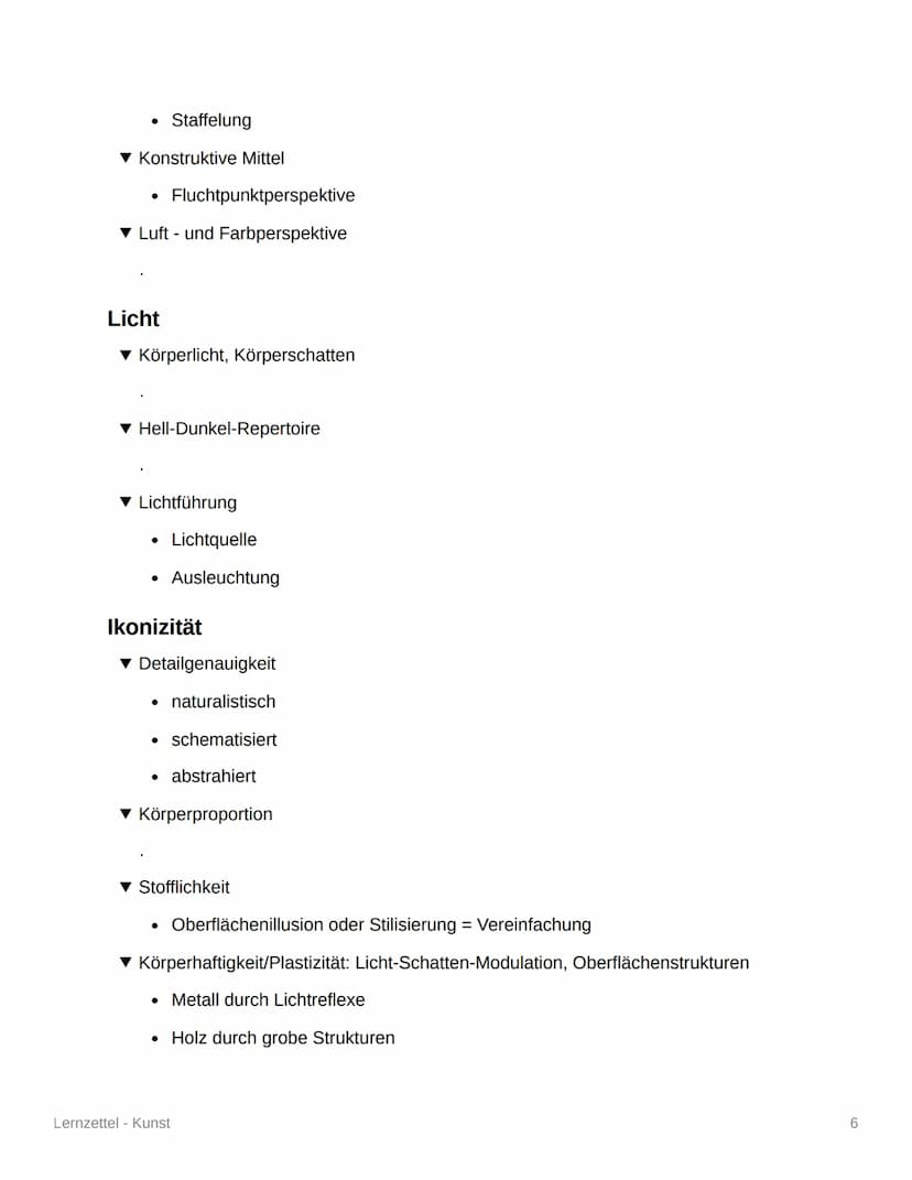 Lernzettel - Kunst
Leitfaden für die ,,Werkimmanente
Bildanalyse"
▾ Die Methode teilt sich in zwei Punkte auf.
1. Analyse der gestalterische