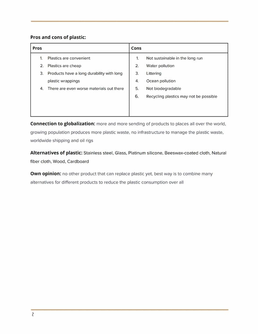 English presentation
Plastic consumption and waste
PLASTIC
NO. THANKS!
ALREADY GOT
ONE...
Plastic consumption in Germany: daily plastic wast