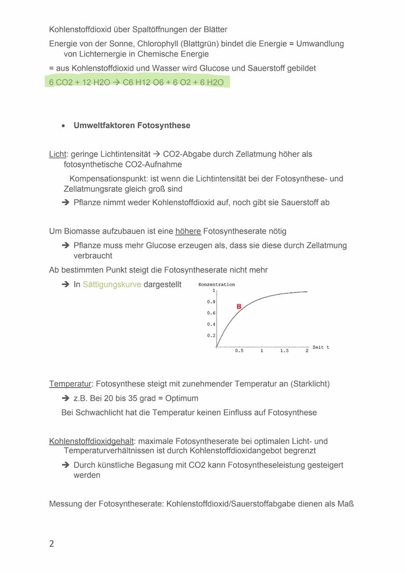 Von Alicia-Loreen Bitter
Biologie Lernzettel
Fotosynthese
Ist der zentrale Stoffwechselvorgang der Erde, Voraussetzung für erdliches
Leben
E