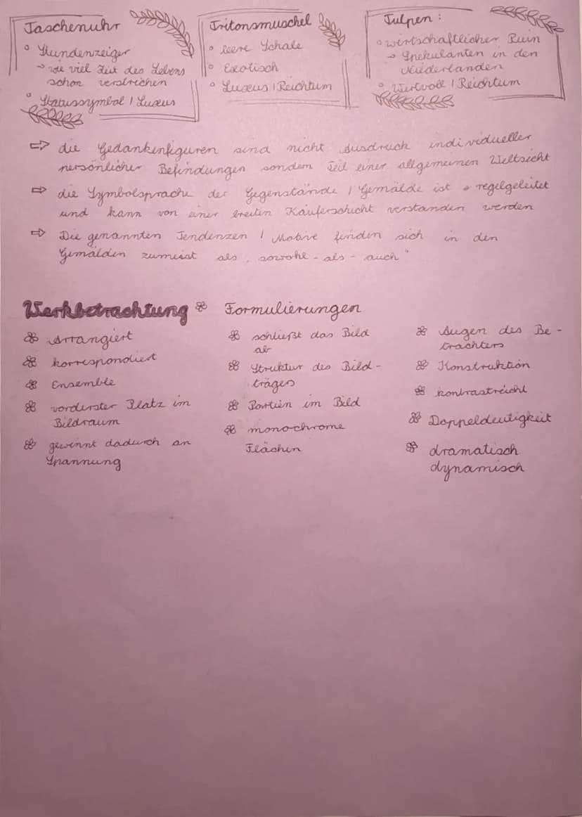 Barock & Stilllebenmalerei
Idee:
Abbild:
• Kostbarkeit der Gegen-
stande darstellen
• virtuose Maltechnik
(benahi dugentäuschend)}
0
O
C
mom