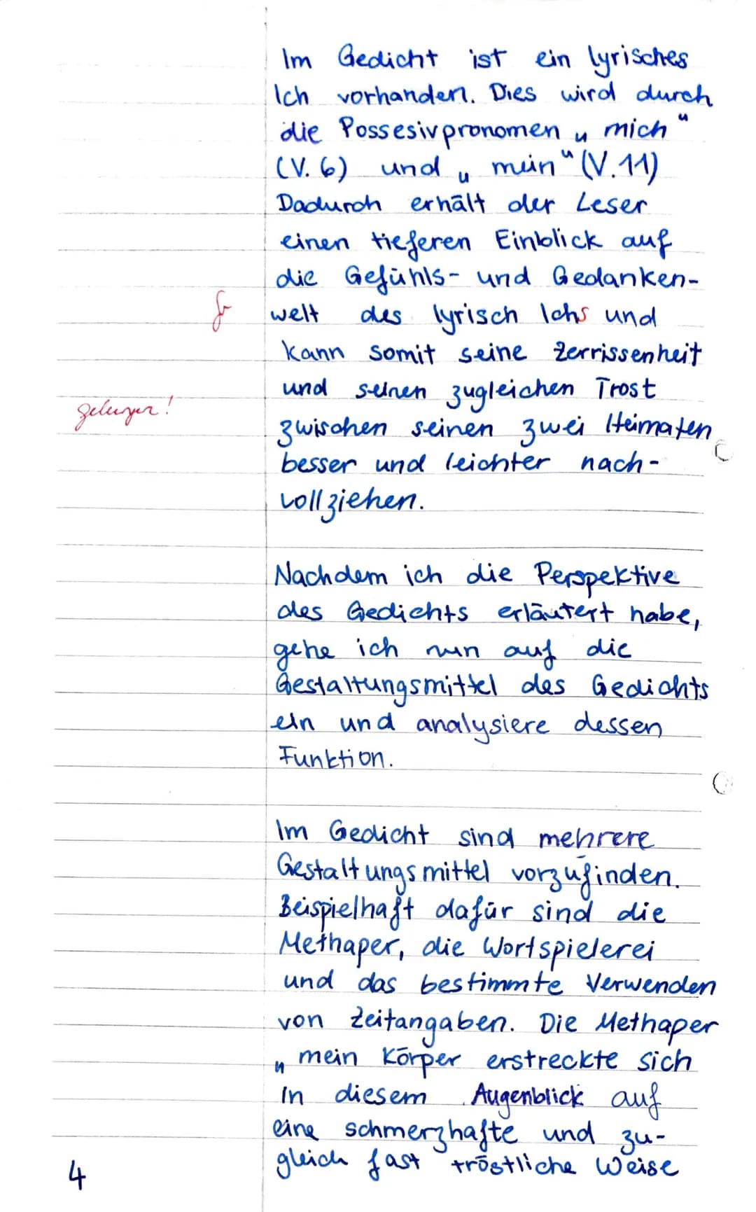 C
Bewertungsbogen/EWH Gedichtanalyse 04.12.2020
1. Verstehensleistung
Aufgabe 1
Die Schülerin/der Schüler...
formuliert einen vollständigen 