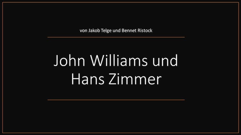 ,,Du benötigst einen besseren
Komponisten für diesen Film, als ich es
bin."
„Ich weiß, aber die sind alle tot.“ von Jakob Telge und Bennet R