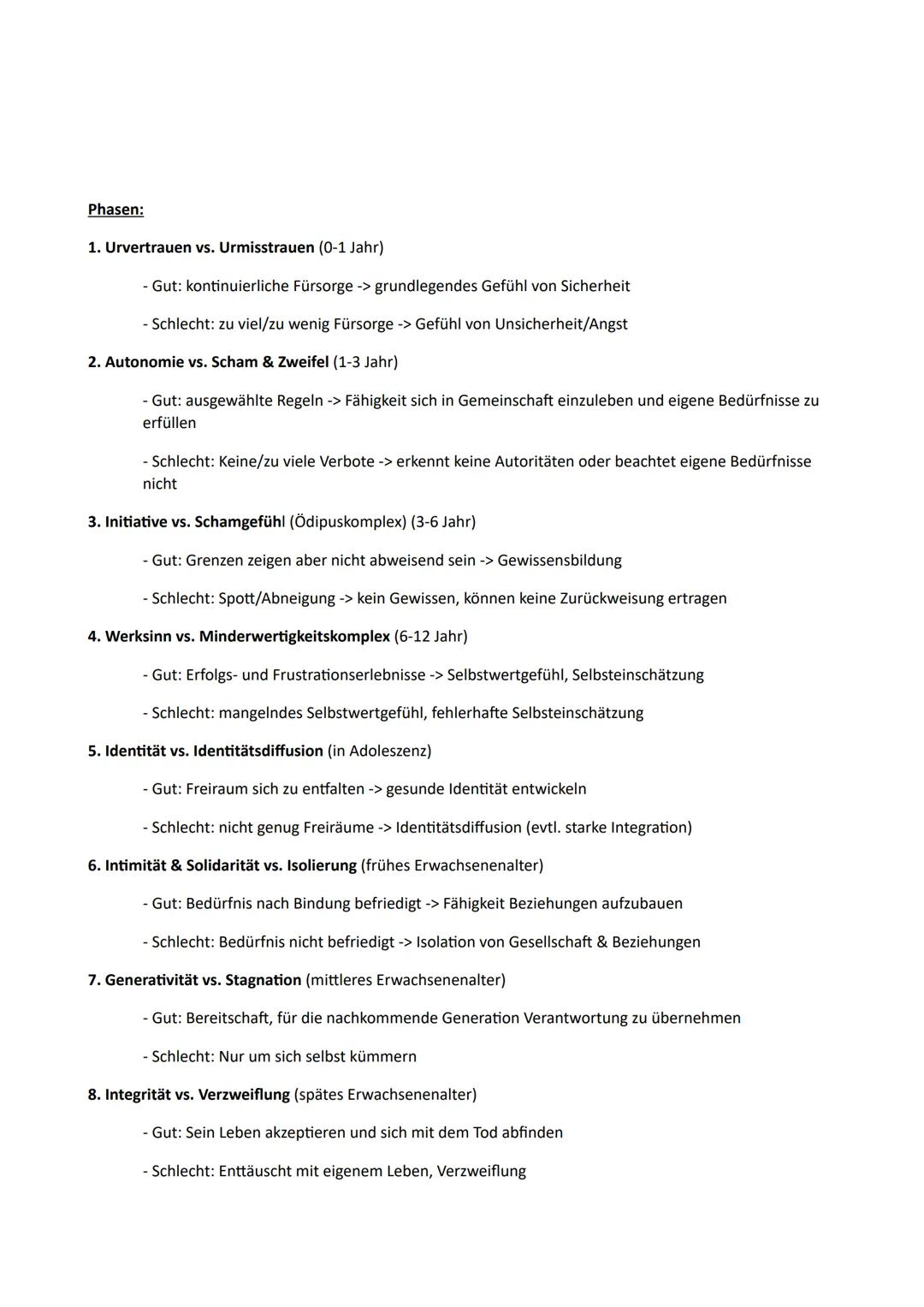 KINDLICHE ENTWICKLUNG NACH SIGMUND FREUD & ERIK ERIKSON
Freud: Psychosexuelle Entwicklung
• menschliches Sterben auf Befriedigung sexueller 