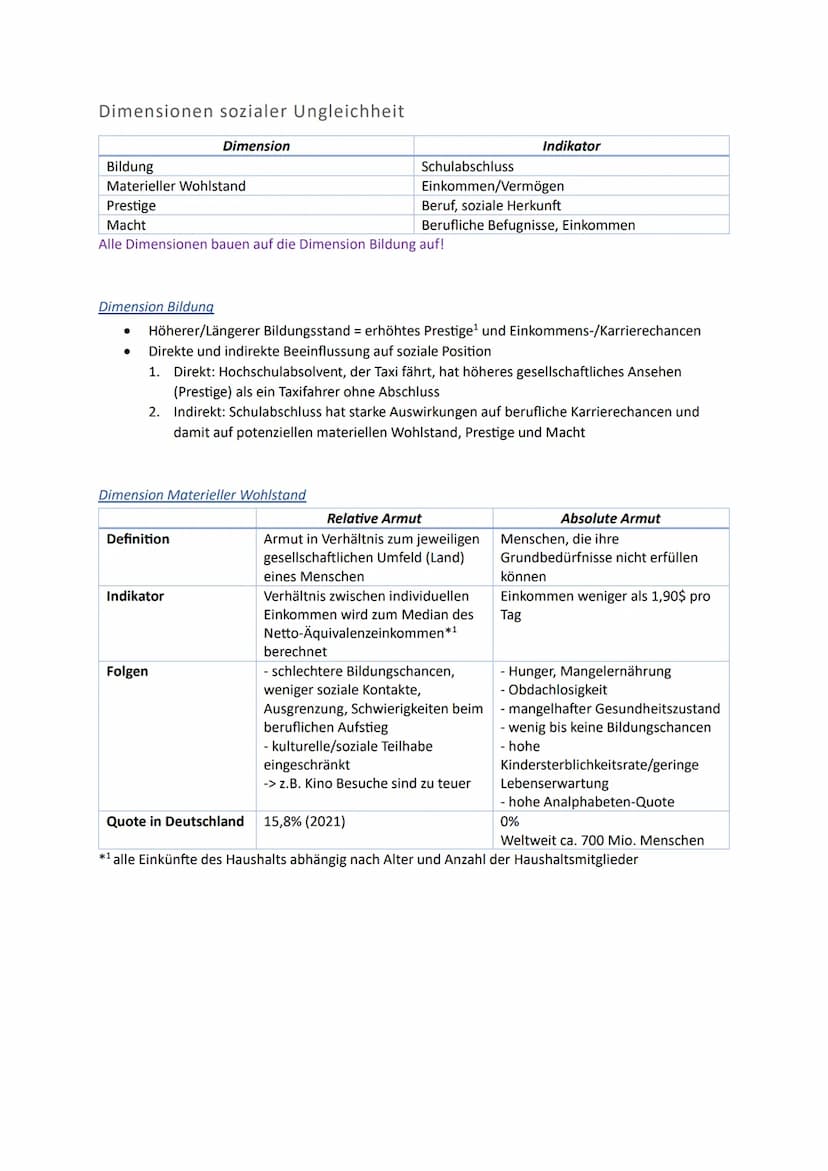 Strukturen sozialer Ungleichheit
1. Erscheinungsformen und Auswirkungen sozialer Ungleichheit
2. Wandel gesellschaftlicher und wirtschaftlic