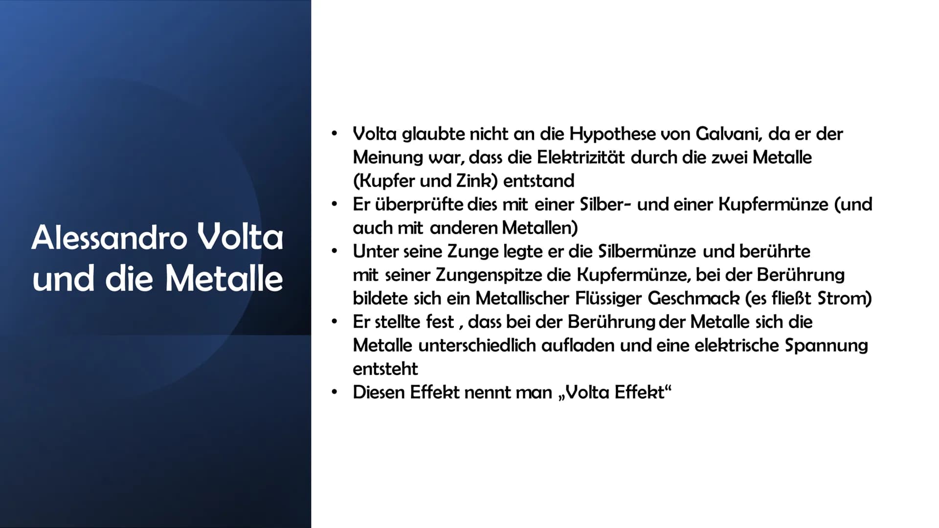 Erfindung
der Batterie
Von Julia und Laura Luigi Galvani und
die Froschschenkel
Experimentierte mit Froschschenkel, die er auf seinem Balkon