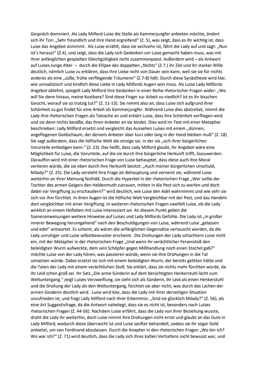 Übungsaufsatz Analyse Kabale und Liebe 4. Akt 7. Szene
A EINLEITUNG
Eine unmögliche Liebesgeschichte voller Hindernisse - das und noch vielm