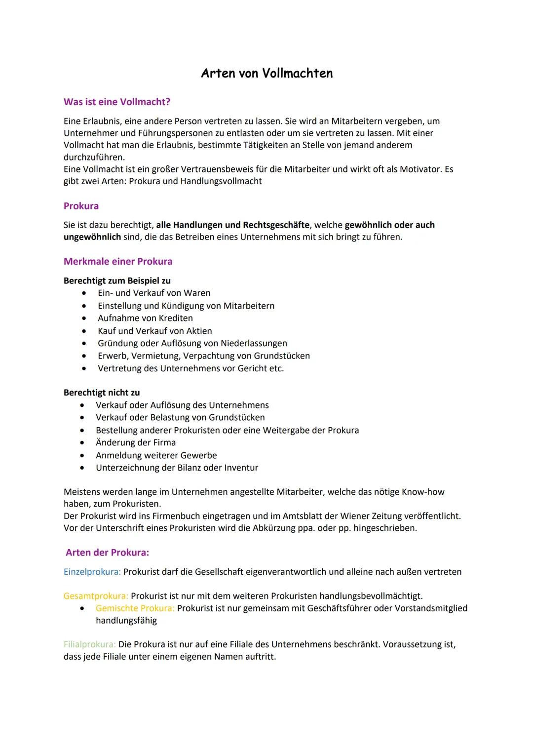 Was ist eine Vollmacht?
Eine Erlaubnis, eine andere Person vertreten zu lassen. Sie wird an Mitarbeitern vergeben, um
Unternehmer und Führun