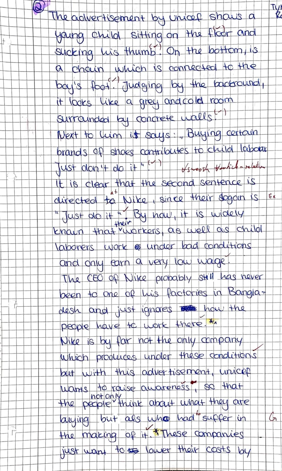 Tasks:
us.
1. Describe the current situation regarding child labour and the approaches
to solving the problem, as depicted in the text.
2. A