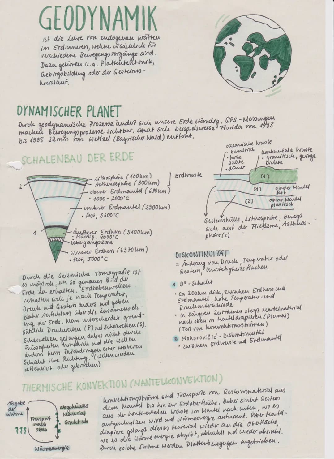 GEODYNAMIK
ist die Lehre von endogenen the fir
Watten
im Erdinneren, welche
verschiedene Bewegingsvorgänge sind.
Dazu gehoren u.a. Platteute