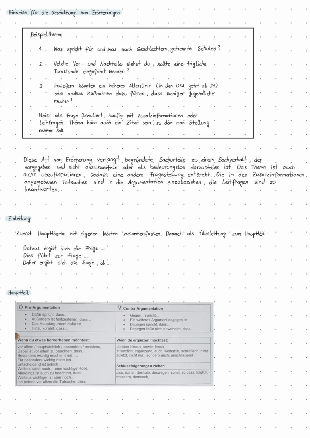 Der Aufbau.
Spannende überschrift
Einleitung.
Hauptteil.
Schluss
Unbedingt
Kohárenz
Möglichst spannend zum Thema hinführen. (Aktualitätsbezu