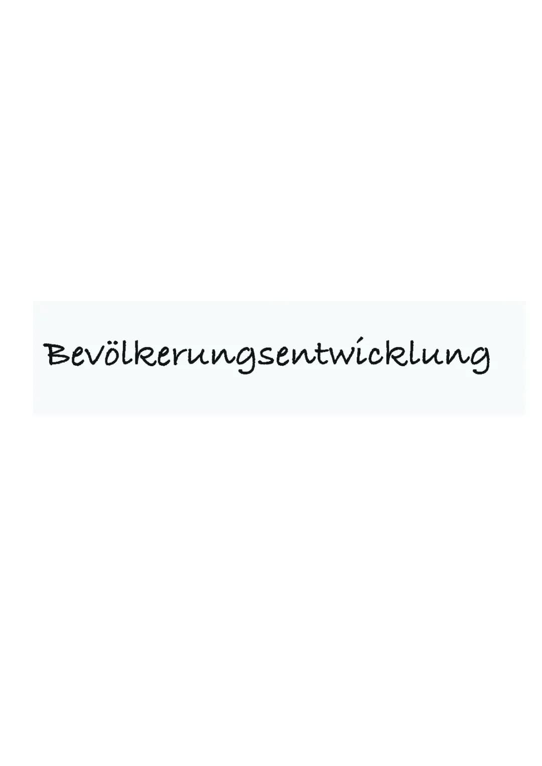 Bevölkerungsentwicklung