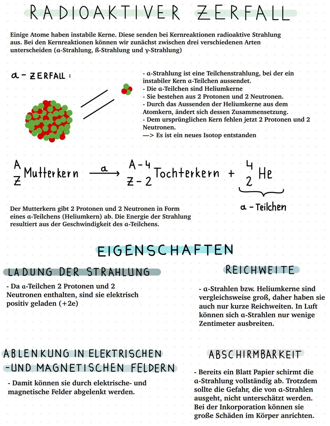 Kernphysik: Radioaktiver Zerfall 