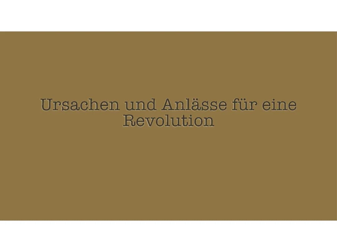 Russische Revolution - Ursachen und Anlässe 