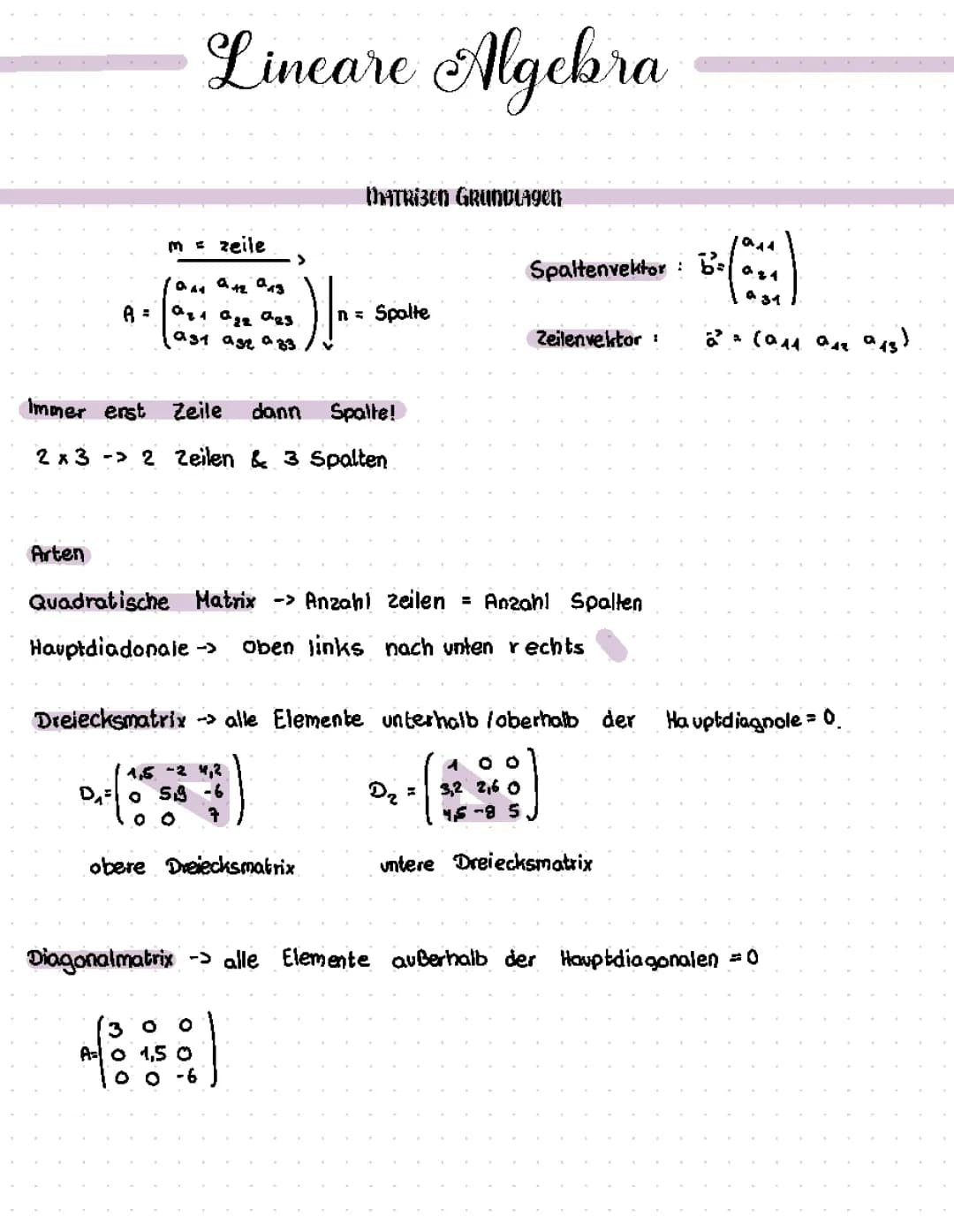 Matrizen Grundlagen 