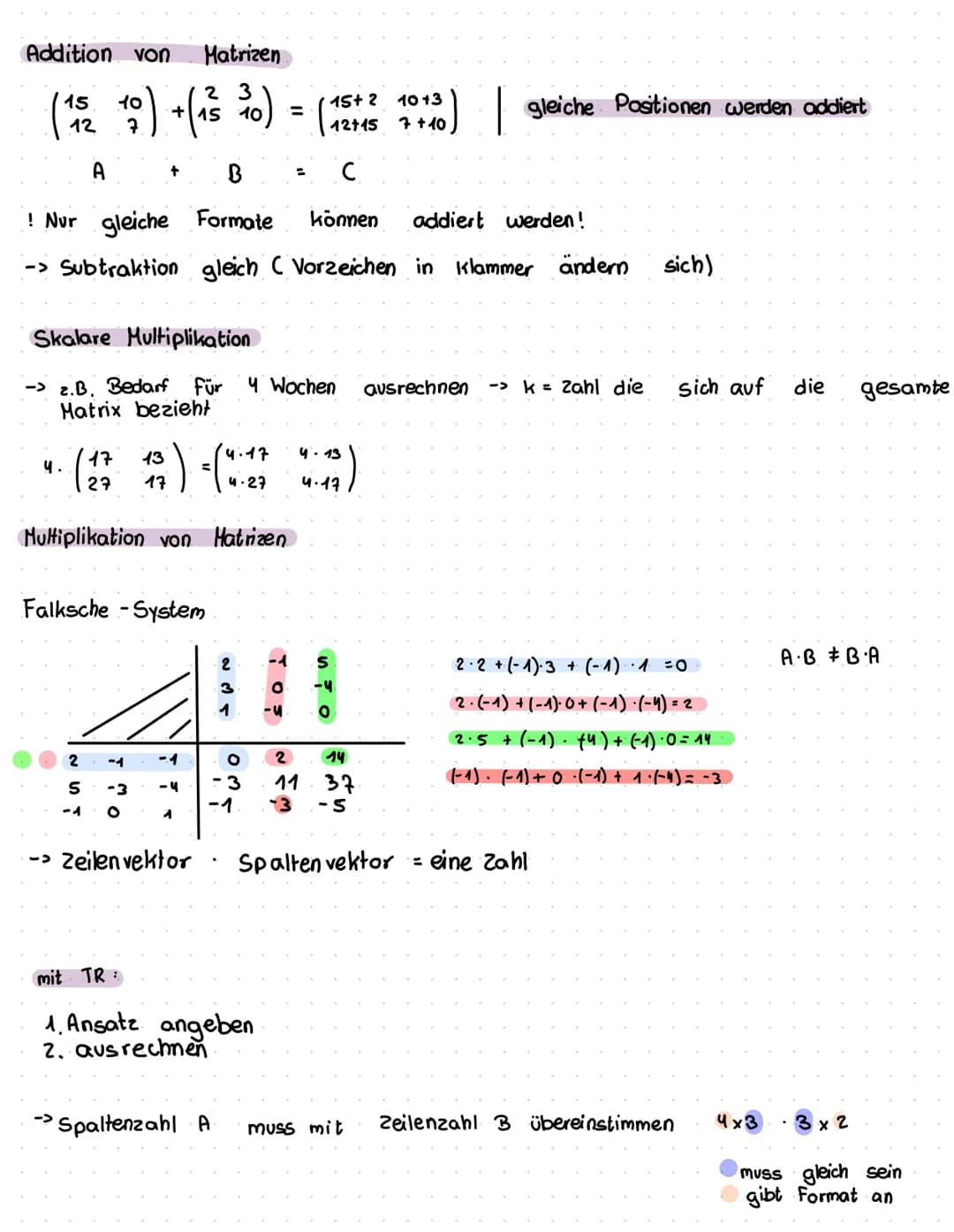 A =
Arten
Lineare Algebra
m = zeile
011 012 013
0₂1 022 023
(931 932 azz/n.
Immer erst Zeile dann Spalte!
2 x 32 Zeilen & 3 Spalten
MATRIBEN
