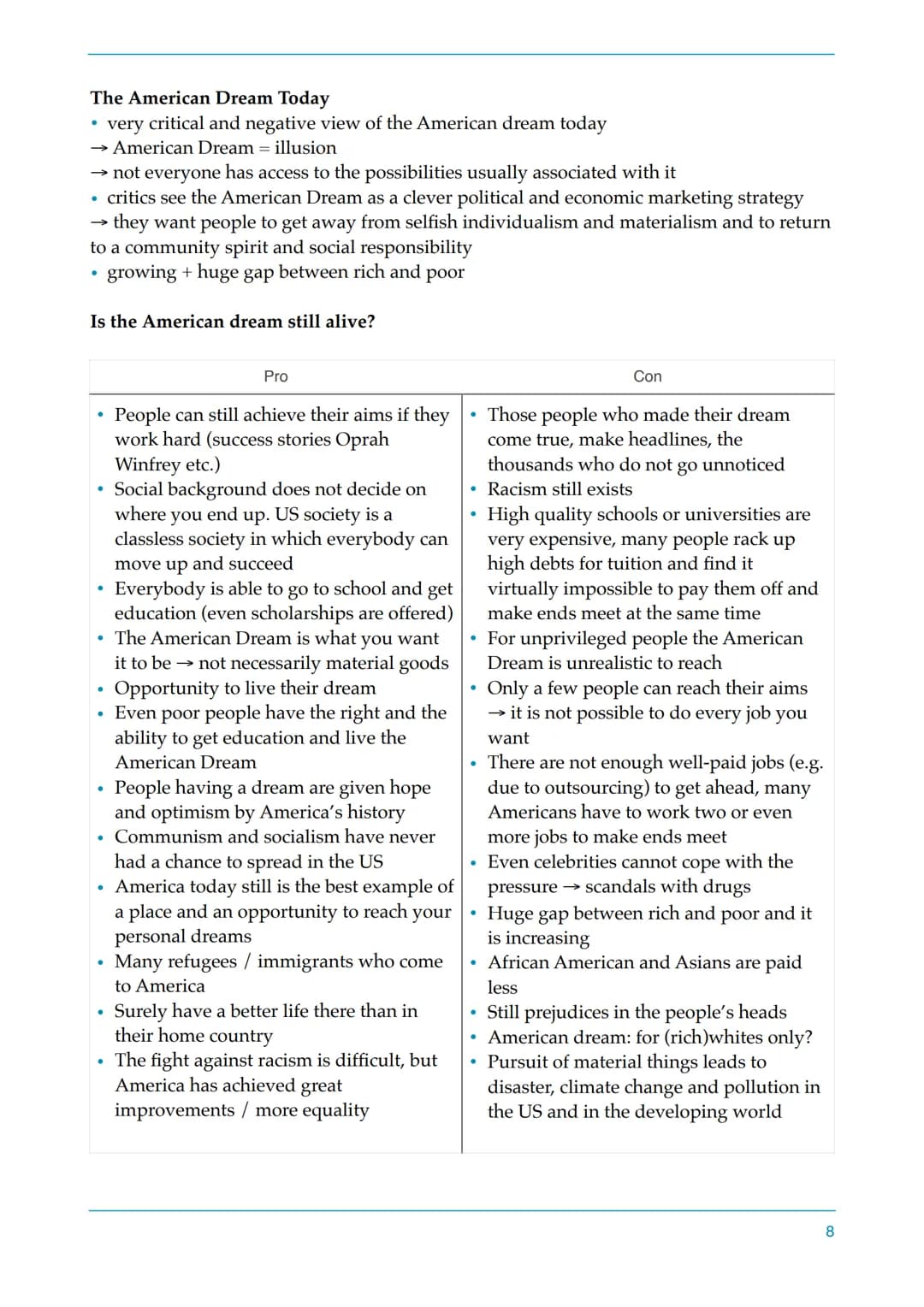 ENGLISCH LK
Abitur 2020
Lernzettel
99 punctuation
adjective
ENGLISH
(a)
noun) subject & Table of contents
1. American Dream: Amerikanischer 