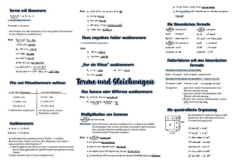 Know Terme und die binomischen Formeln thumbnail