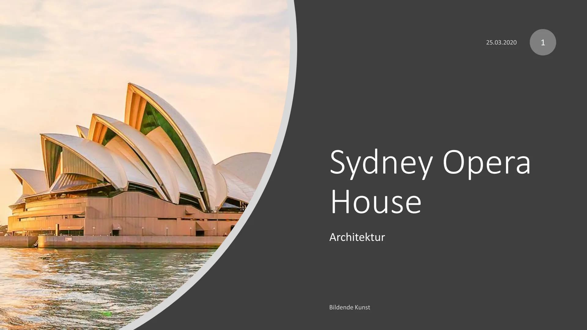 Sydney Opera
House
Architektur
25.03.2020
Bildende Kunst
1 Inhalt
Bildende Kunst
E
1
All
Architekt
Entwurf
Bau
Daten und Fakten
Begründung d
