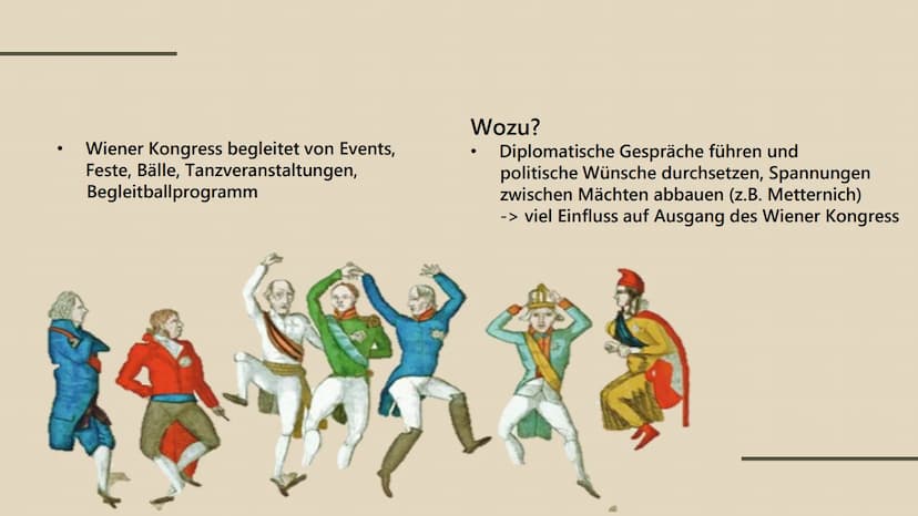 GESCHICHTE
WIENER KONGRESS
D
27.02.23 WIENER KONGRESS
INHALTSANGABE INHALTSANGABE
Vorgeschichte
Allgemein
Organisation des Kongresses
,,Der 