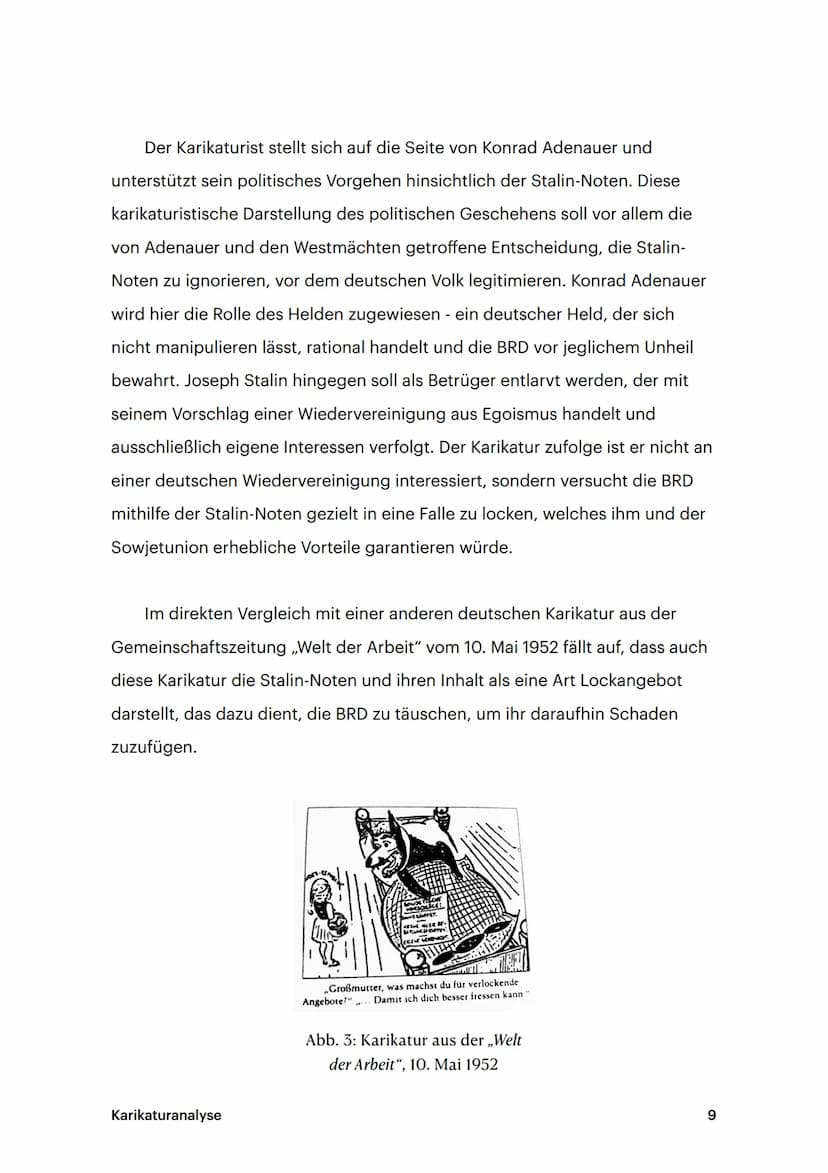 KARIKATUR
ANALYSE
(01)
QUELLENARBEIT: DIE STALIN-NOTE
MAI 2021 WIEDERVEREINIGUNG!
NEUTRALITAT!
NATIONAL ARMEE!
Karikaturanalyse
Ich weiß nic