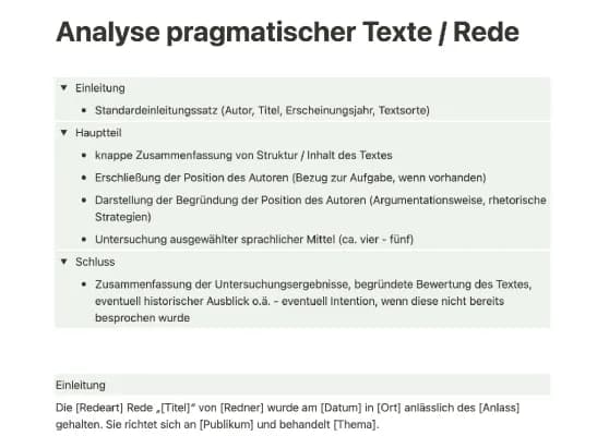 Know Analyse pragmatischer Texte / Rede thumbnail