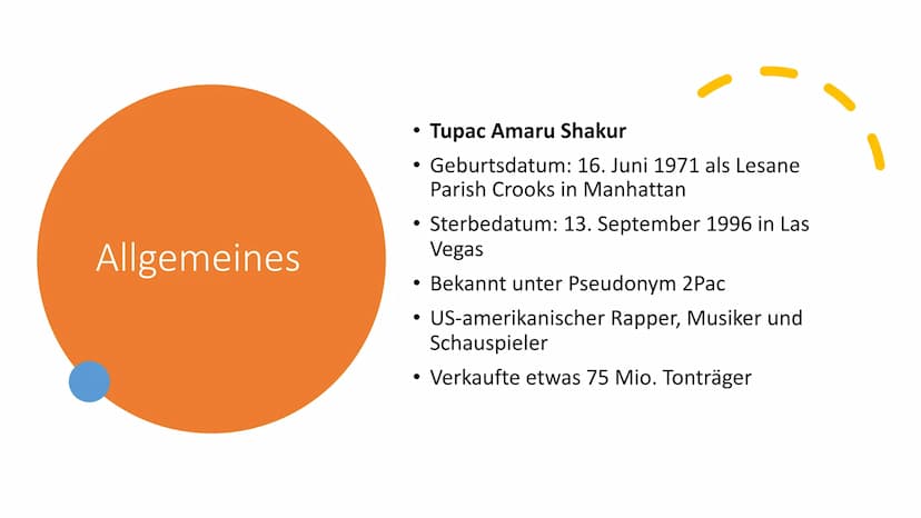HOS-HAUN DOS 3141
Tupac Amaru Shakur
2Pac Shakur 1 Allgemeines
●
●
●
●
2 Leben
.
●
●
●
●
Tupac Amaru Shakur
Geburtsdatum: 16. Juni 1971 als 