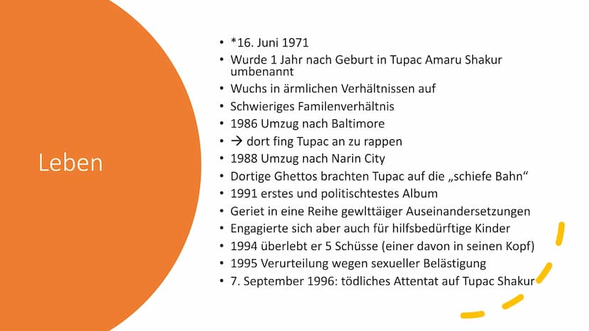 HOS-HAUN DOS 3141
Tupac Amaru Shakur
2Pac Shakur 1 Allgemeines
●
●
●
●
2 Leben
.
●
●
●
●
Tupac Amaru Shakur
Geburtsdatum: 16. Juni 1971 als 