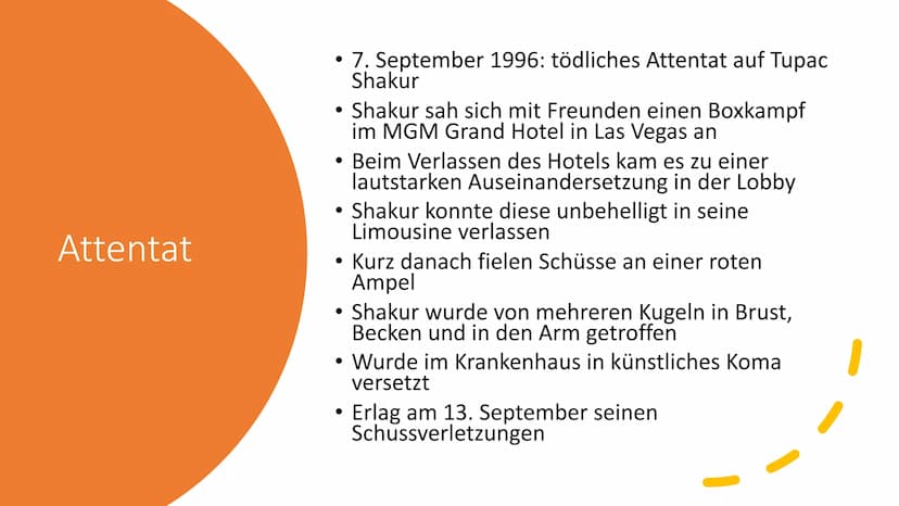 HOS-HAUN DOS 3141
Tupac Amaru Shakur
2Pac Shakur 1 Allgemeines
●
●
●
●
2 Leben
.
●
●
●
●
Tupac Amaru Shakur
Geburtsdatum: 16. Juni 1971 als 