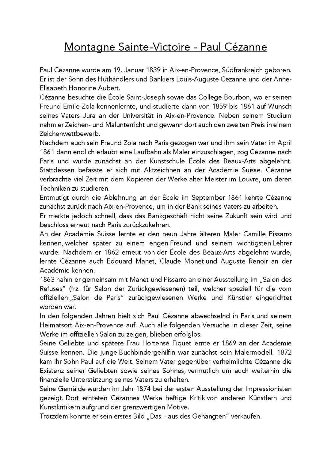 Paul Cézanne und Montagne Sainte-Victoire