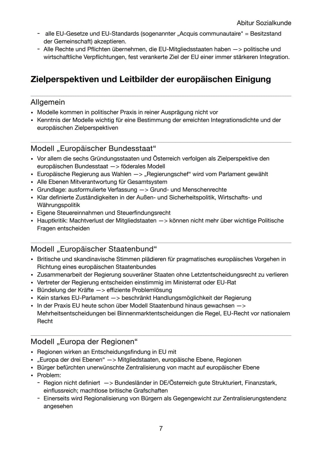 Abi Sozialkunde
Aspekte der europäischen Einigung
Die EU - was ist das?
Werte und Ziele Europas
Achtung der Menschenwürde
Freiheit
●
.
●
●
G