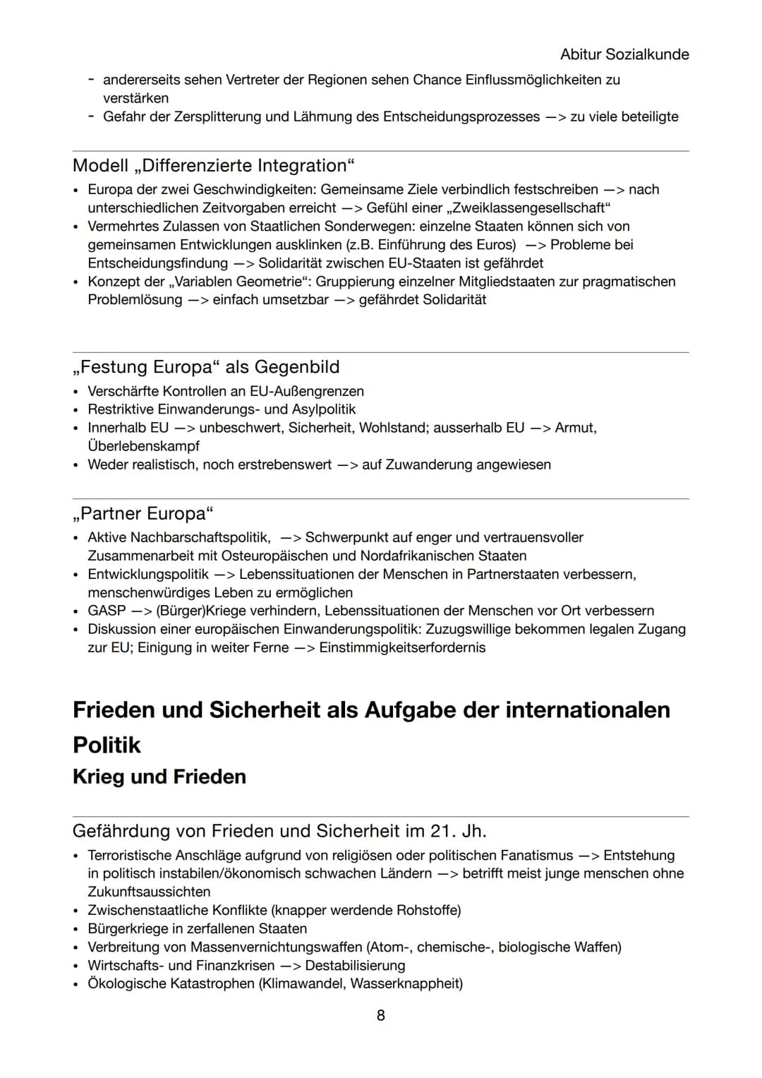 Abi Sozialkunde
Aspekte der europäischen Einigung
Die EU - was ist das?
Werte und Ziele Europas
Achtung der Menschenwürde
Freiheit
●
.
●
●
G